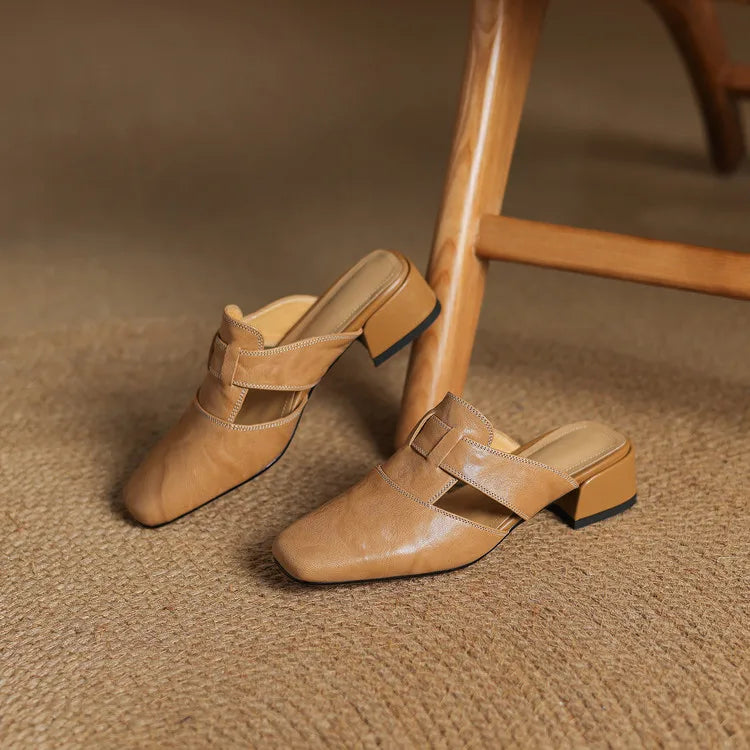 Andie Genuine Leather Mules