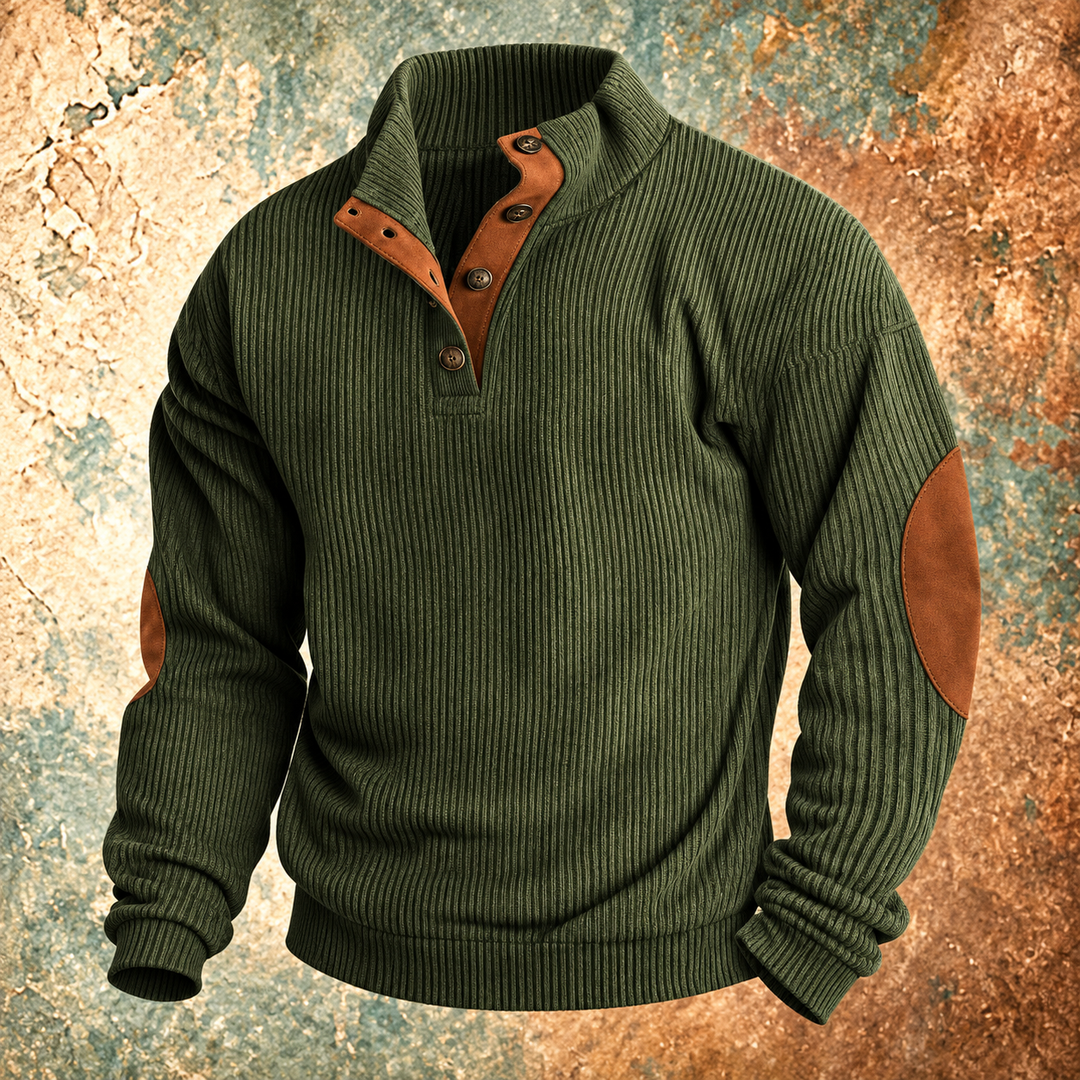 Hudson™ Corduroy Button-Collar Pullover