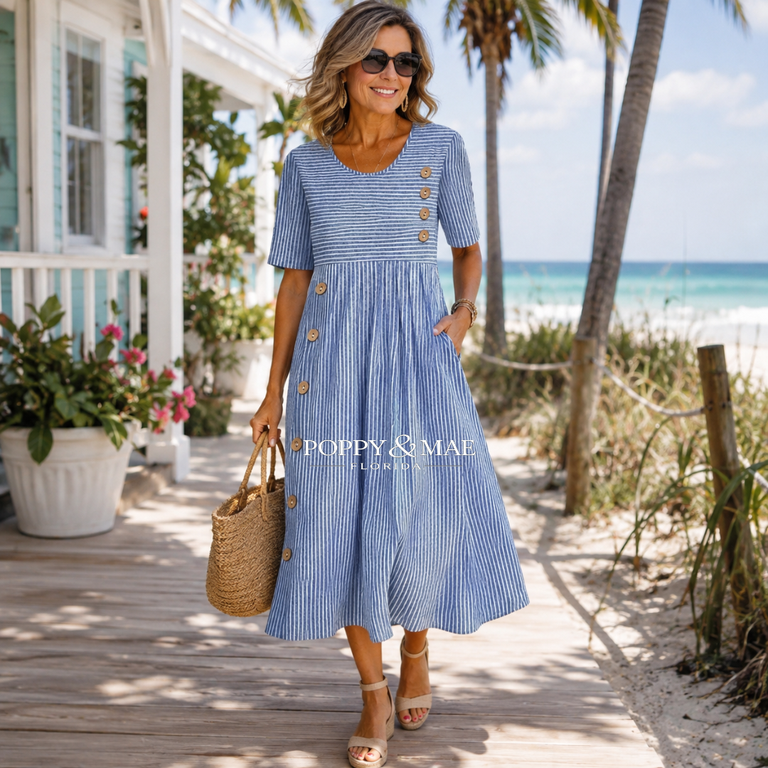 Wanda™ Striped Midi Dress