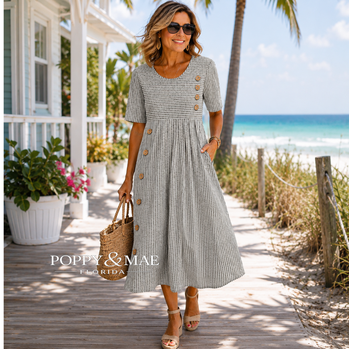 Wanda™ Striped Midi Dress