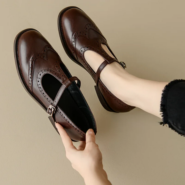 Poppy & Mae™| Elegant T-Strap Mary Janes