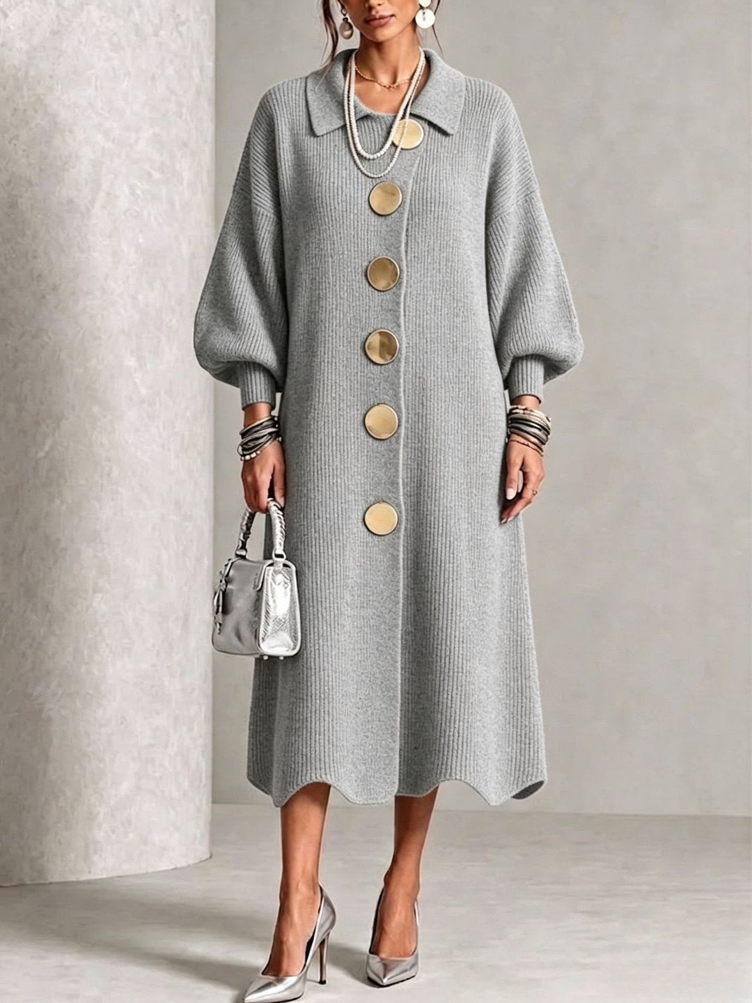 Sienna - Long Sleeve Button-Down Dress