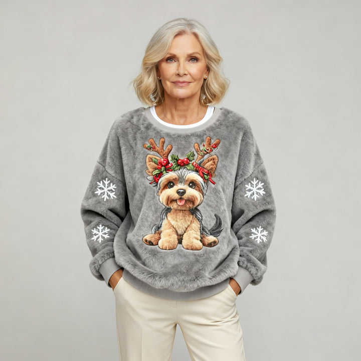 ROSIE | SOFT CHRISTMAS FLANNEL CASUAL JUMPER FOR DOGS FOR WOMEN