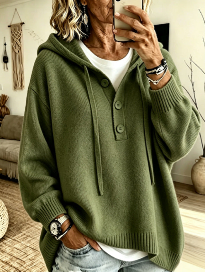 Marlowe™ Hooded Button-Up Sweater