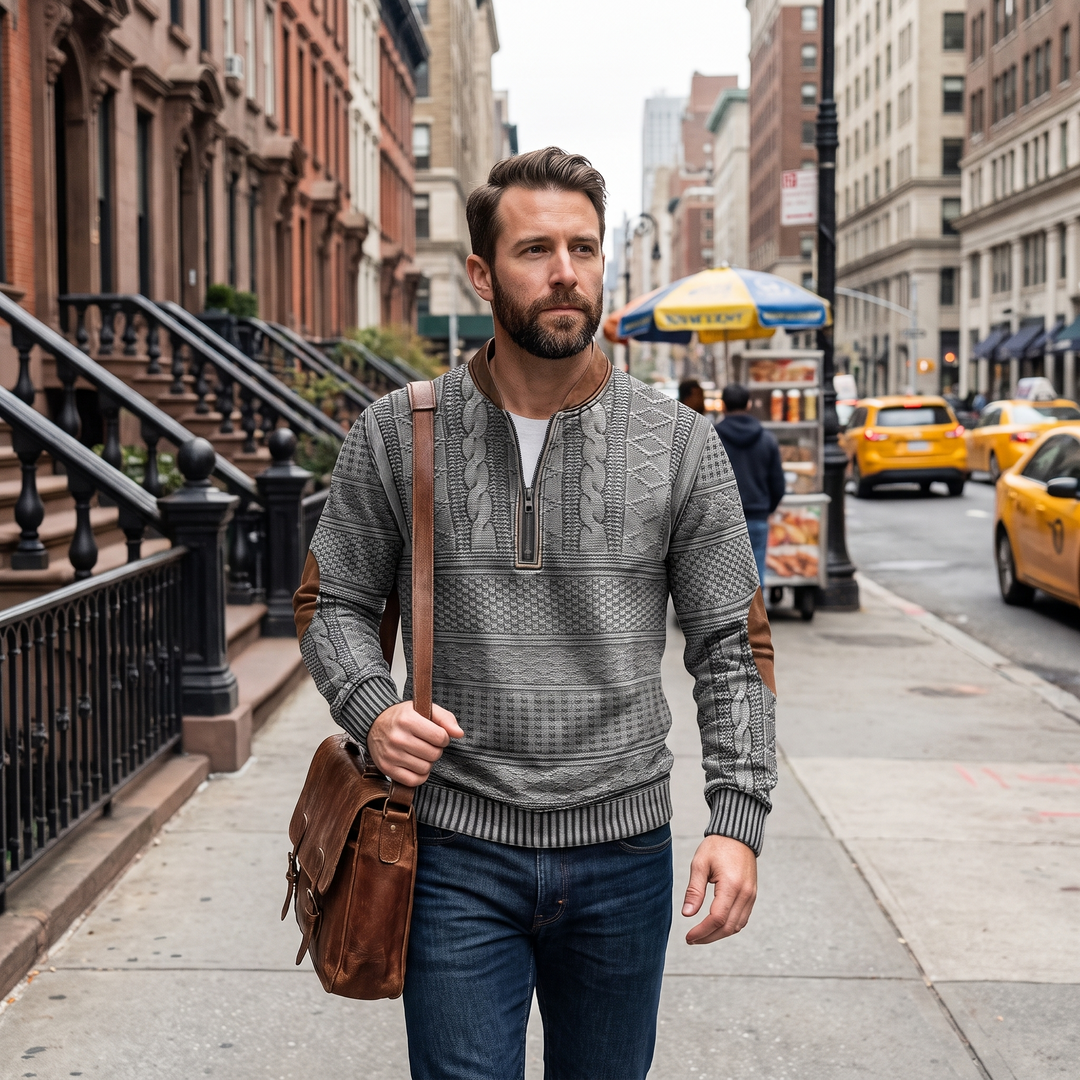 Dimitri™ Retro Zip-Up Sweater