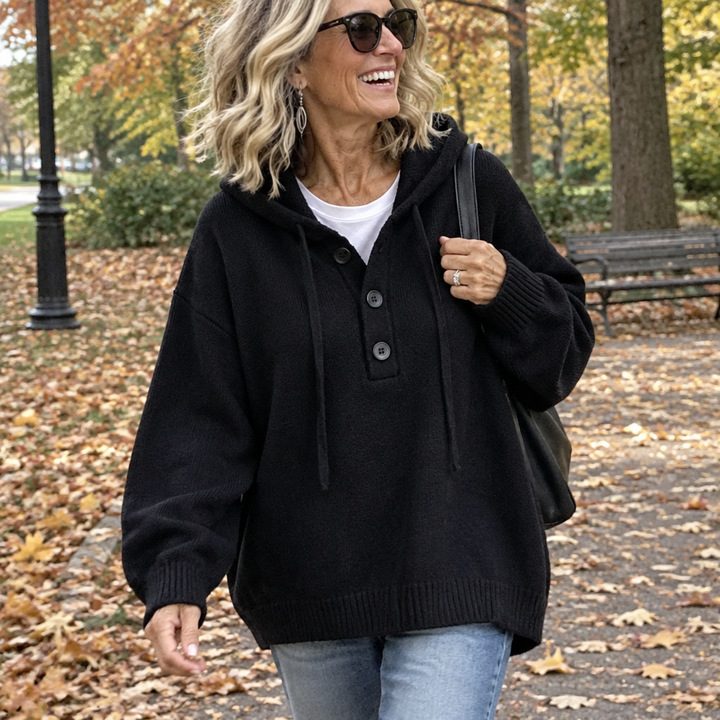 Marlowe™ Hooded Button-Up Sweater