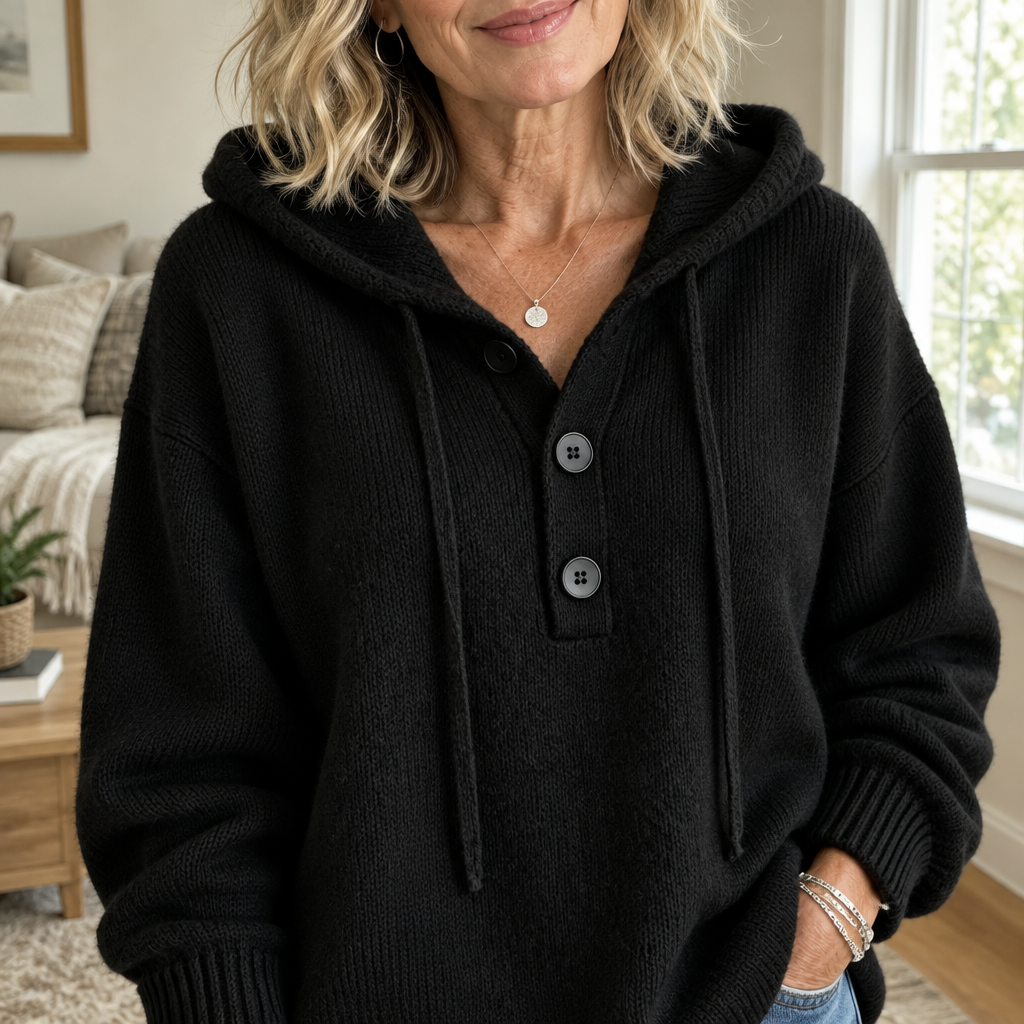 Marlowe™ Hooded Button-Up Sweater