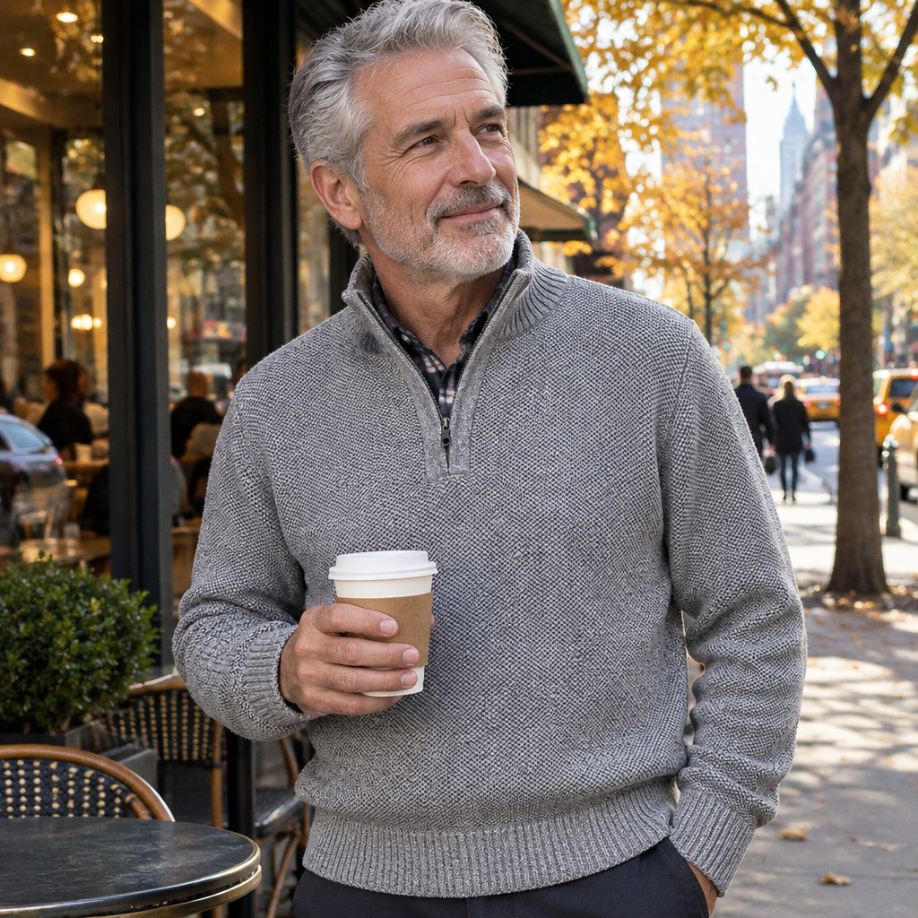 Dominic™ Fleece-Lined Half-Zip Sweater