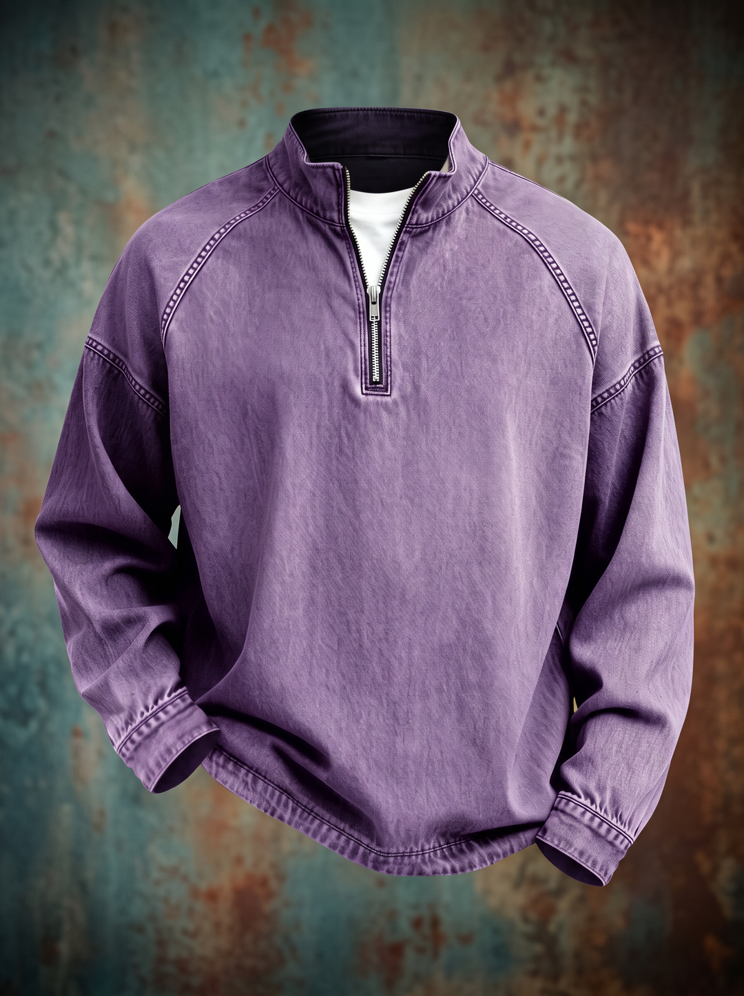 Dalton™ Washed Denim Quarter-Zip Pullover