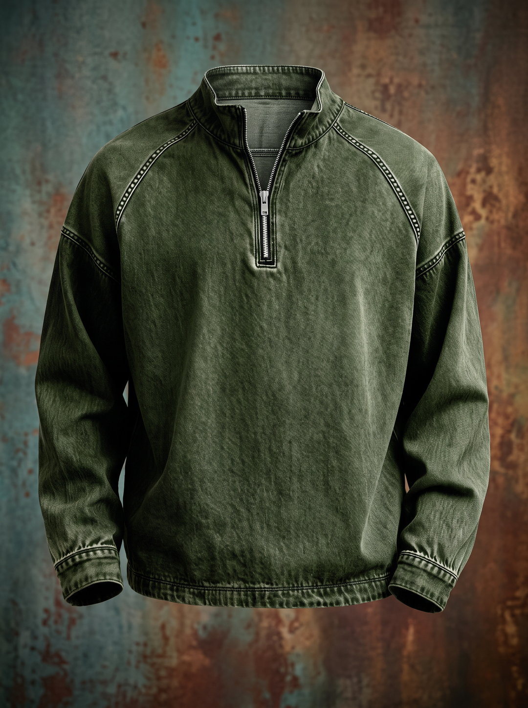 Dalton™ Washed Denim Quarter-Zip Pullover