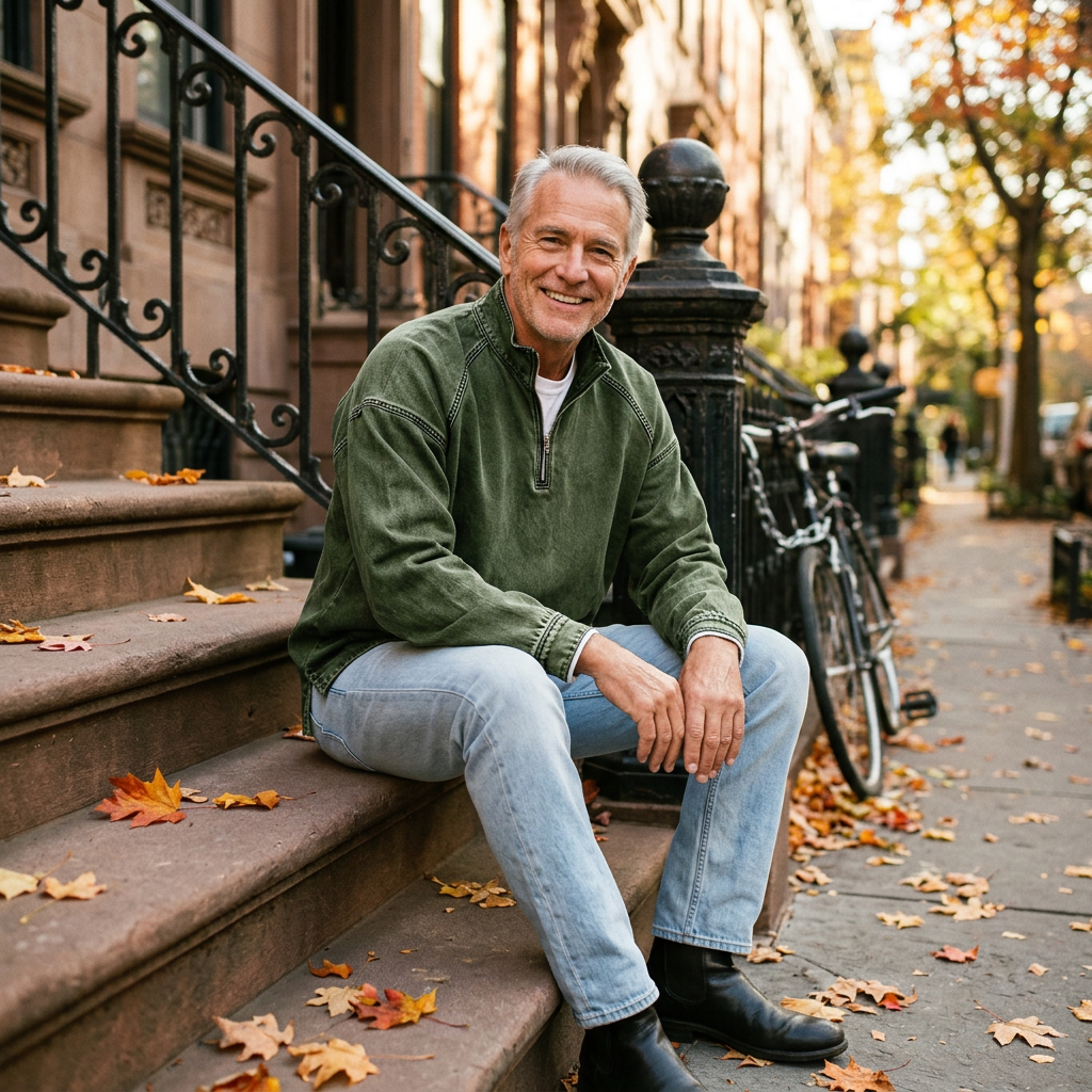 Dalton™ Washed Denim Quarter-Zip Pullover