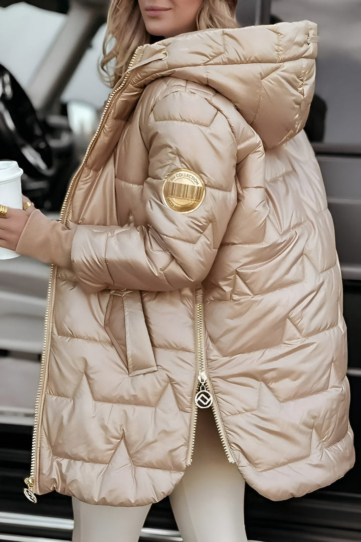 Gina | Elegant Winter Coat with Hood And Padding