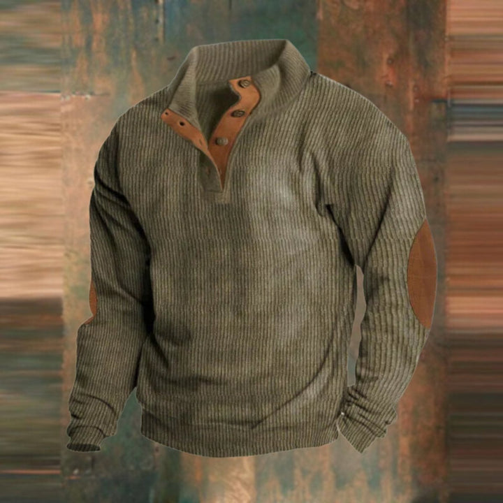 Graham™ Henley Elbow Patch Sweater
