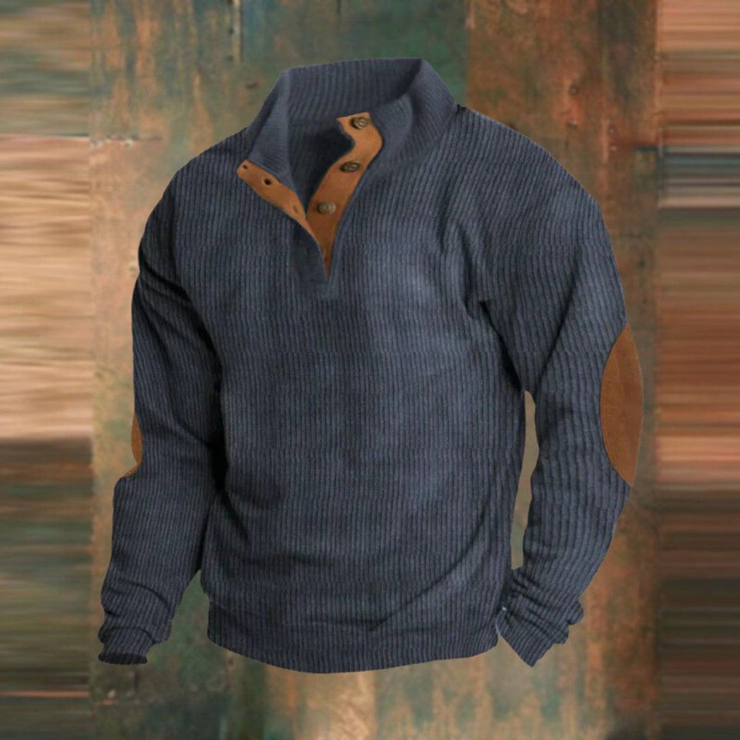 Graham™ Henley Elbow Patch Sweater