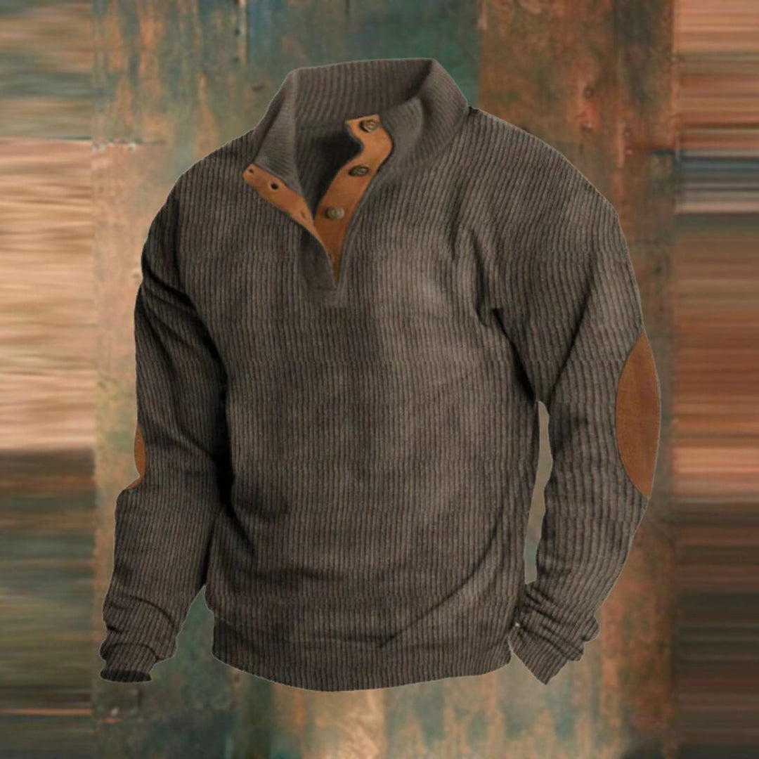 Graham™ Henley Elbow Patch Sweater