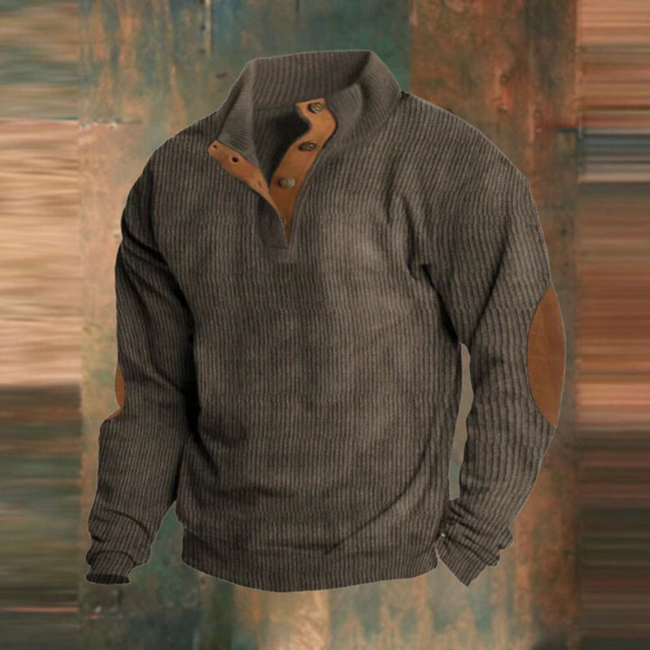 Graham™ Henley Elbow Patch Sweater