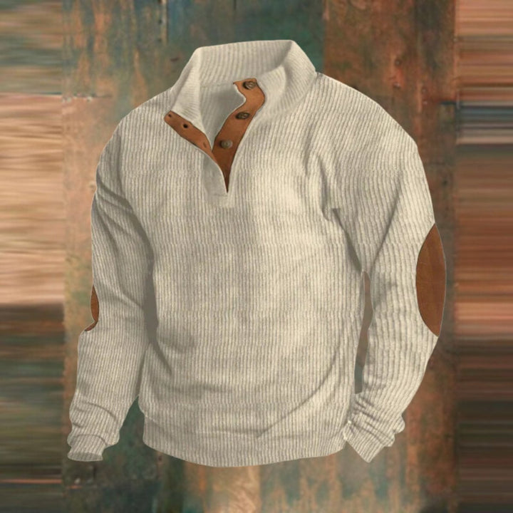 Graham™ Henley Elbow Patch Sweater