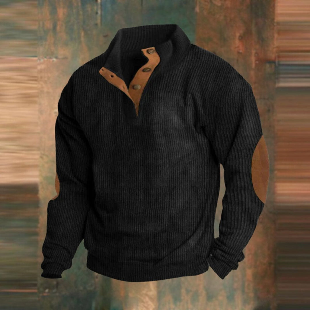 Graham™ Henley Elbow Patch Sweater