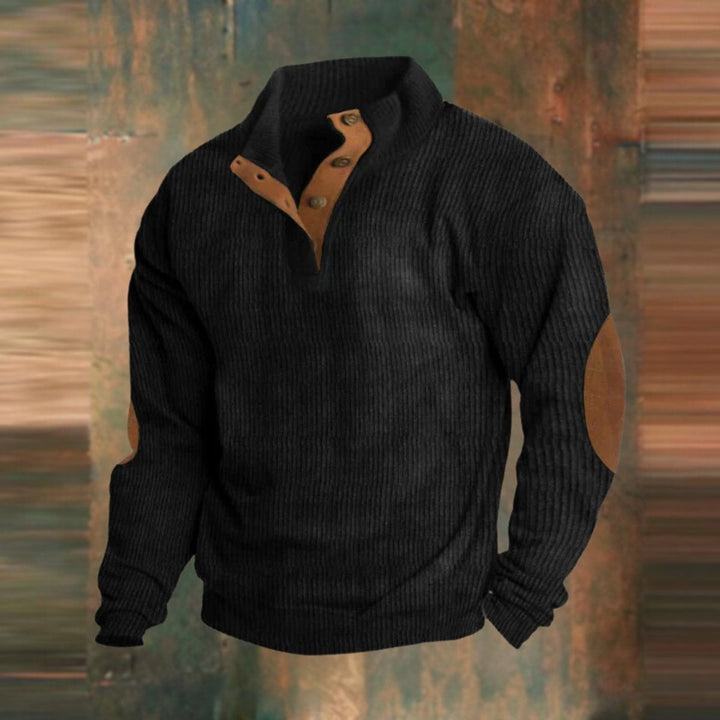Graham™ Henley Elbow Patch Sweater