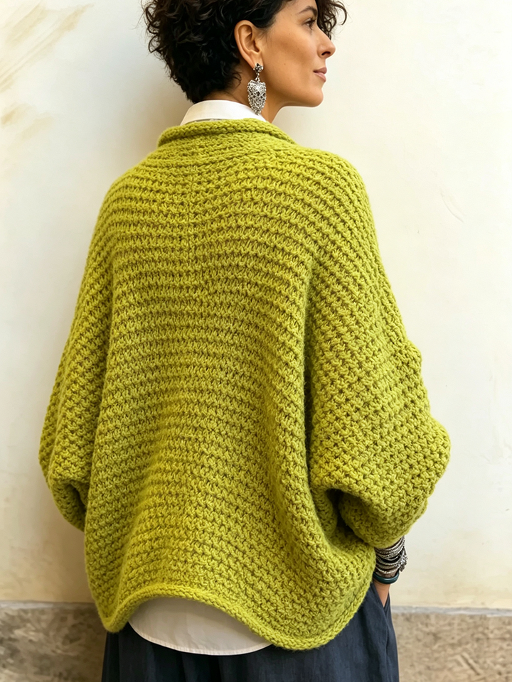 Candice | Cozy Relaxed Batwing Sleeves Crossover V-neck Sweater