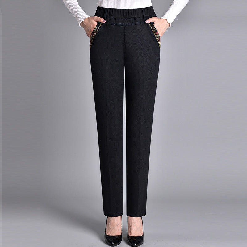 Jenny | Women's Jeans with Side Pockets & Elastic Waist