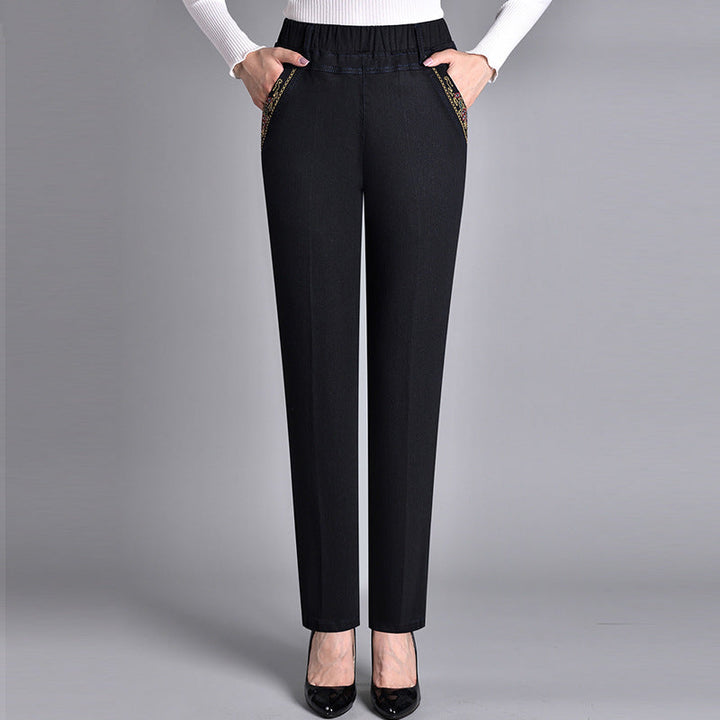 Jenny | Women's Jeans with Side Pockets & Elastic Waist