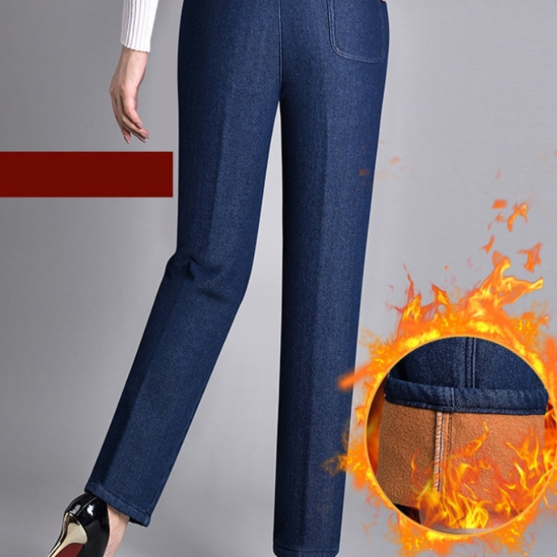 Jenny | Women's Jeans with Side Pockets & Elastic Waist