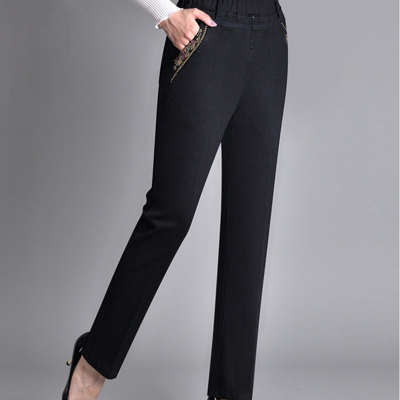 Jenny | Women's Jeans with Side Pockets & Elastic Waist