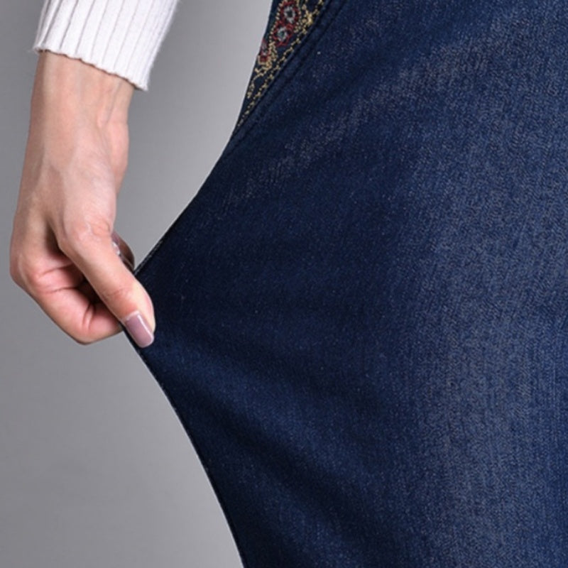 Jenny | Women's Jeans with Side Pockets & Elastic Waist