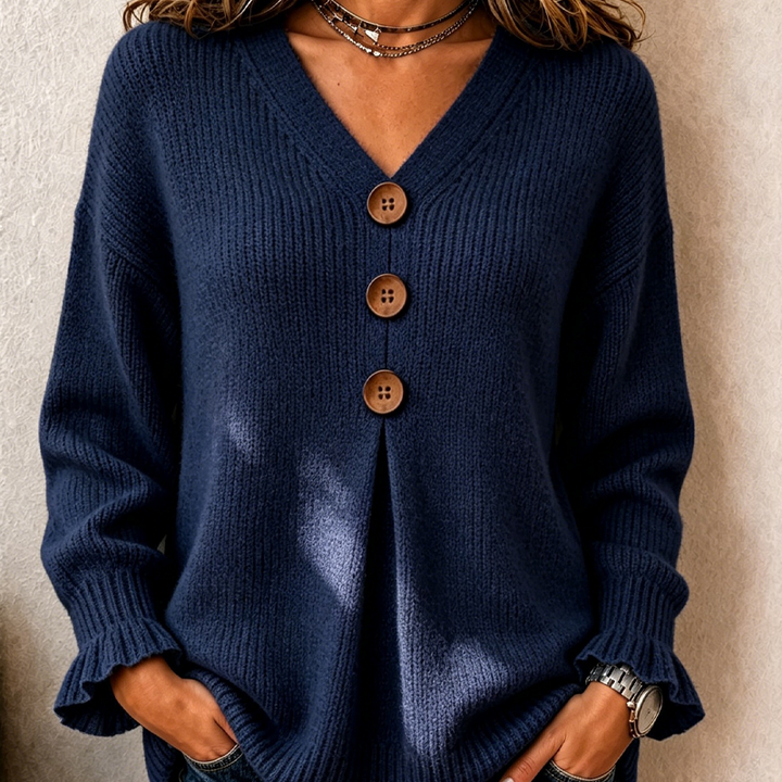 ✨ Tijdloze Elegantie ✨ Dames Gebreide V-Hals Trui 👚 Zachte Comfort, Flatterende Pasvorm & Veelzijdige Stijl